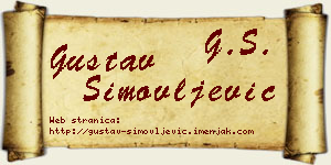 Gustav Simovljević vizit kartica